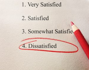 Dissatisfied Checked on Survey