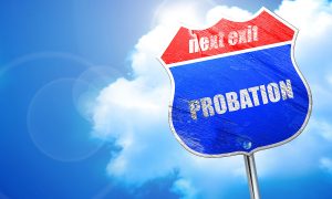 Probation Next Exit Road Sign