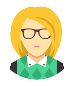 female_avatar_blonde_glasses_white